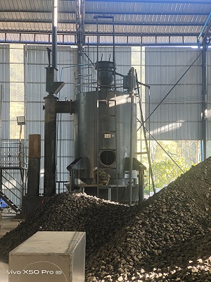 出口老挝煤气发生炉安装现场